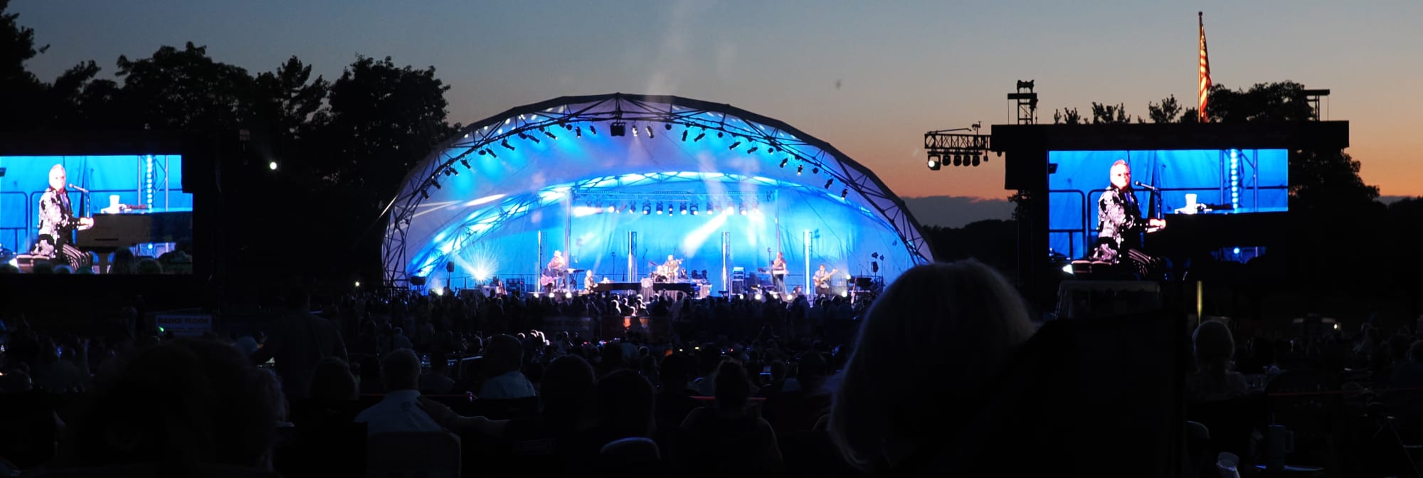 outdoor concert venue at sunset Greensboro